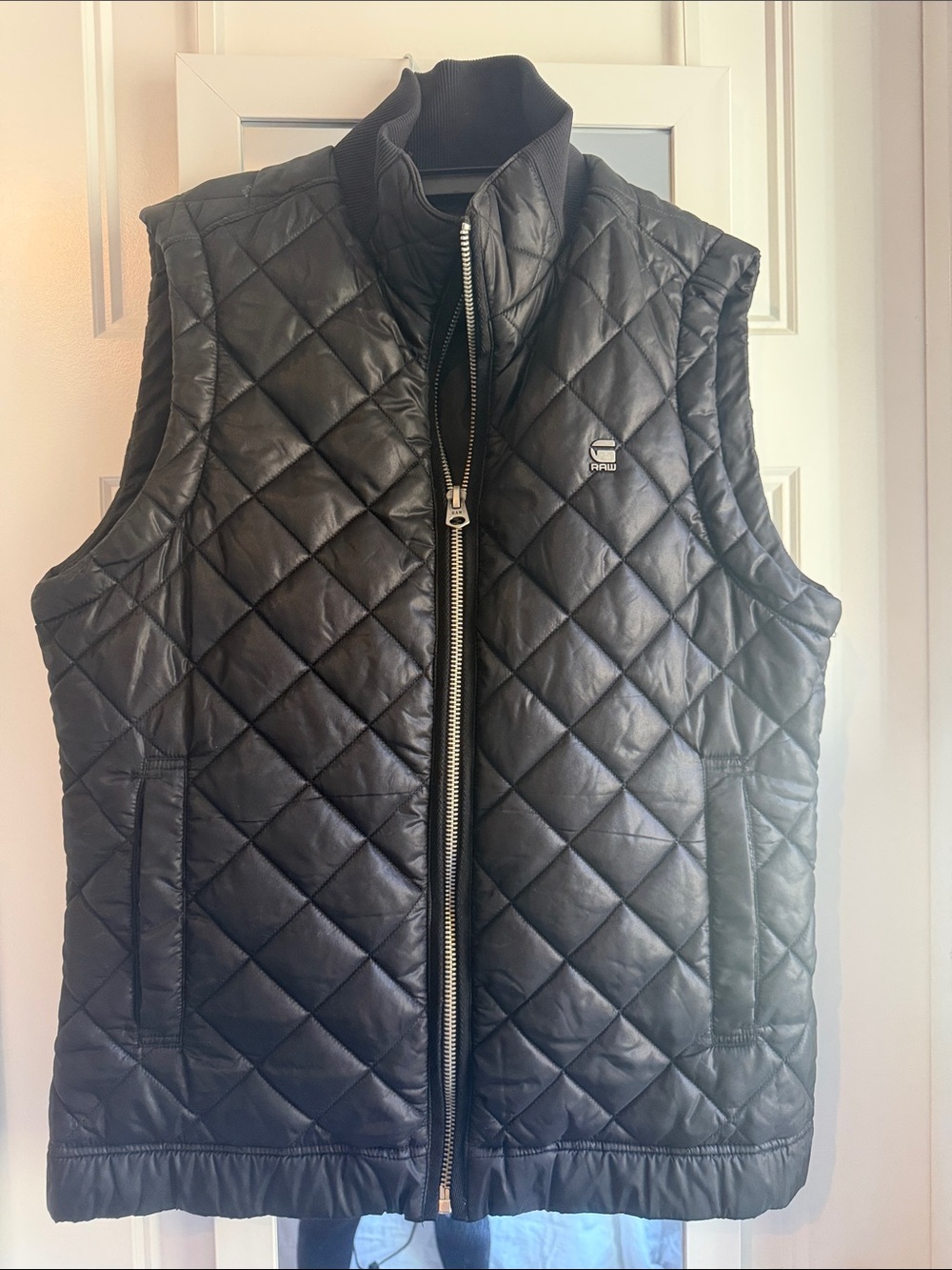 G-Star Quilted Black Sleeveless Puffer Vest